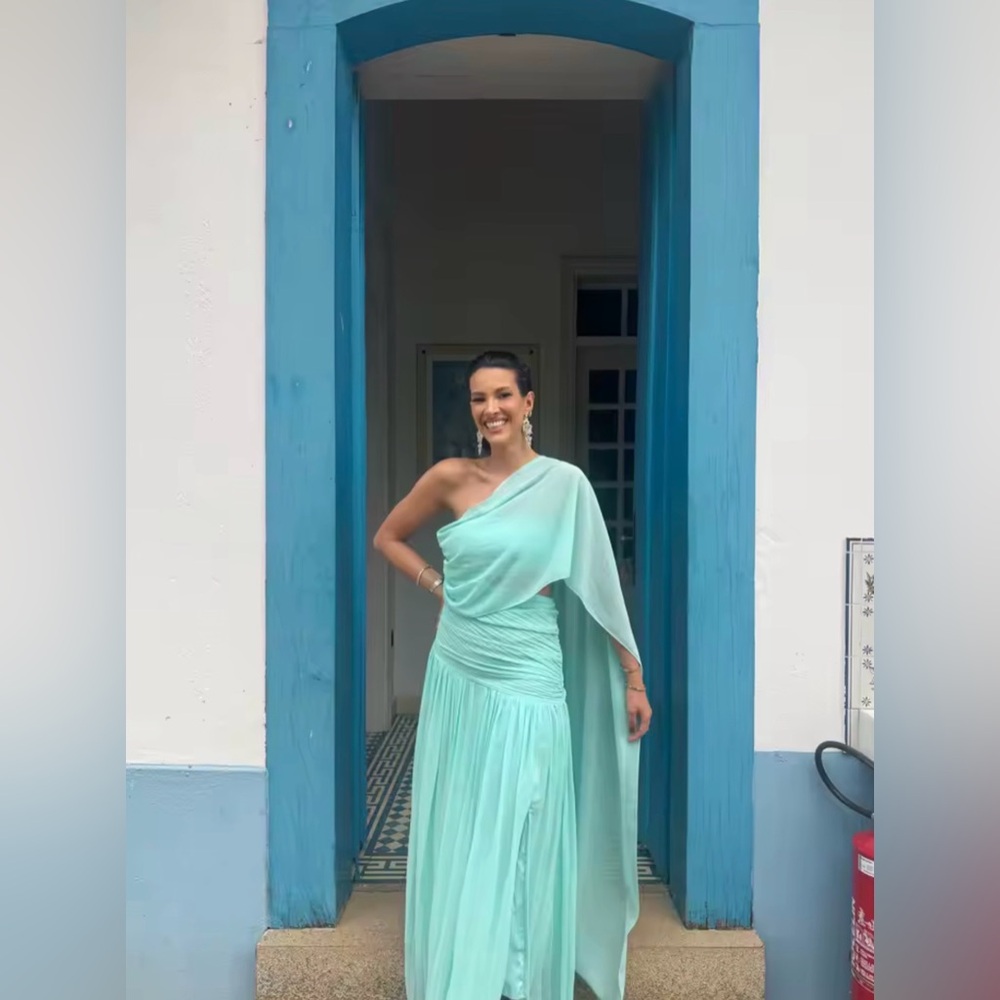 One-Shoulder Mint Green Dress wedding guest like cult Gaia - Picture 4 of 8